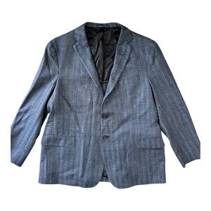 Jos A Bank Reserve San Ildefonso blue herringbone wool blend Blazer Sz 48 Reg